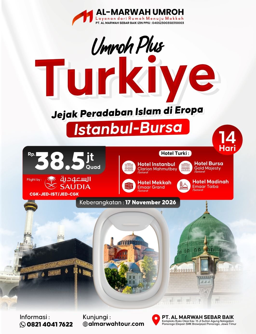 Umroh Plus Turki Madiun