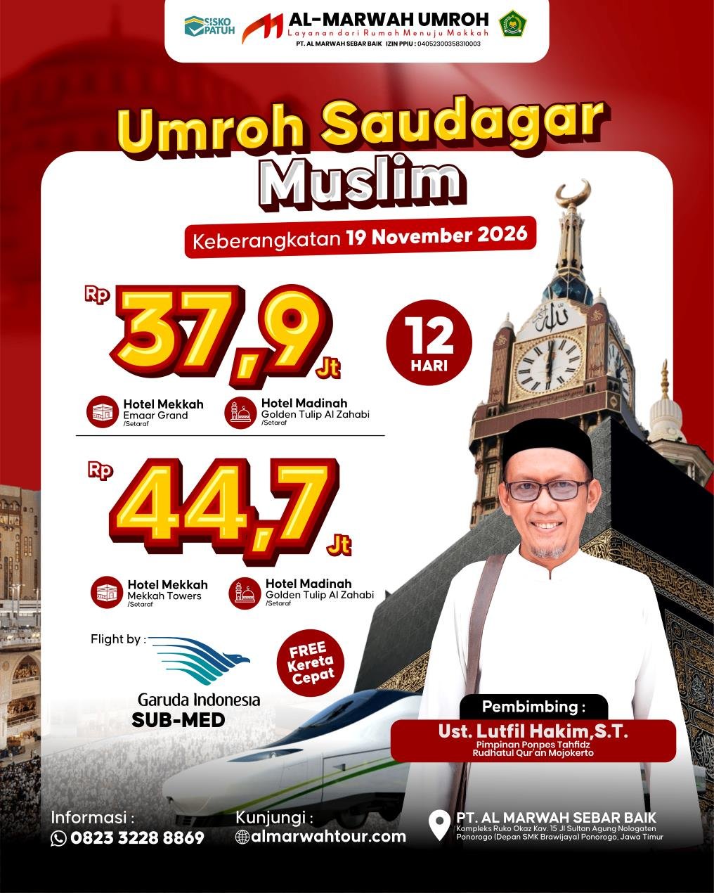 Umroh Saudagar Muslim November 2026 Jawa Timur